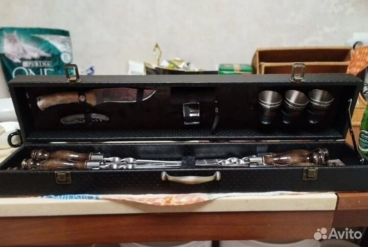 Шашлычный набор №4 в подарочном футляре-кейсе