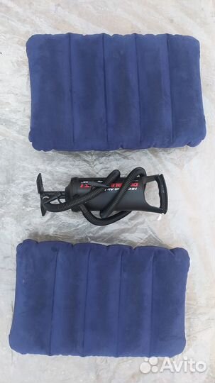 Надувная подушка Intex + Насос