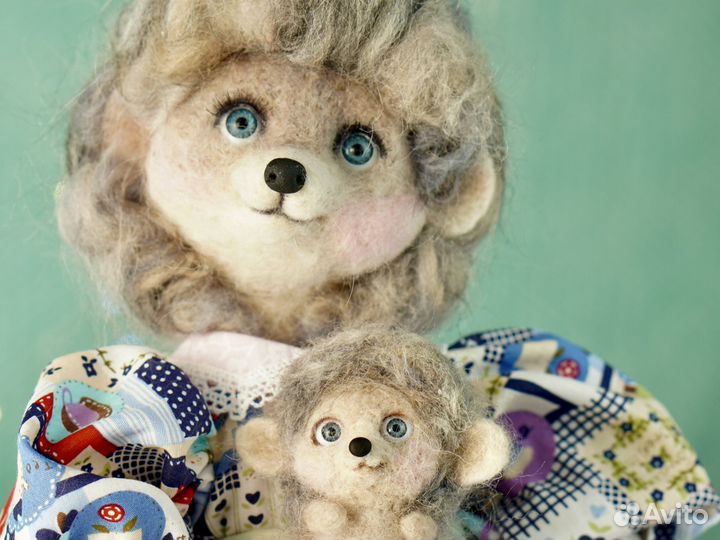 Мягкая игрушка еж и ежонок подарок маме