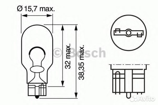 Bosch 1 987 302 205 Лампа pure light W16W 12V 16W