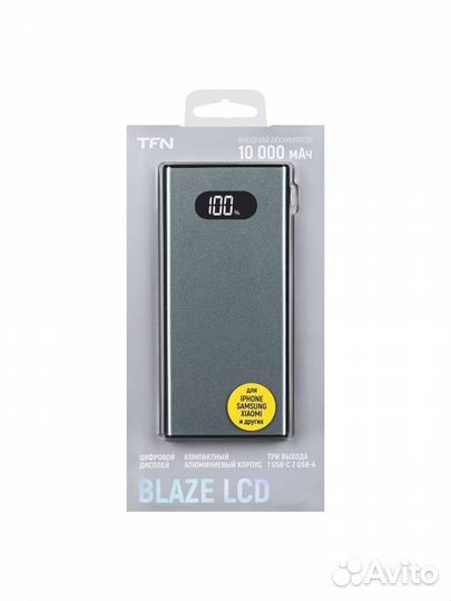 Power bank tfn 10.000 blaze lcd +Новый + Гарантия