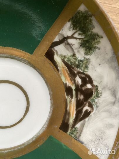 Тарелка с пейзажем. Limoges. Франция 1900-1920е