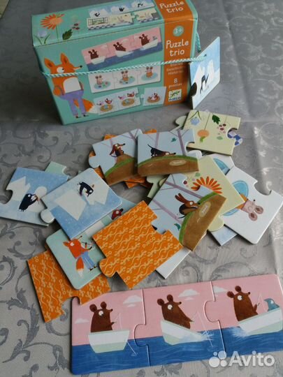 Сортер-пирамидка djeco джеко деревянная