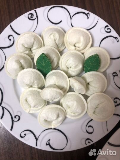 Пельмени из фетра