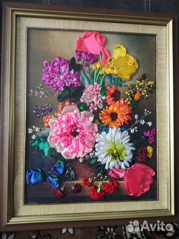 Букет из атласных лент