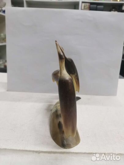 Статуэтка Три цапли на роге Кость (Ч)