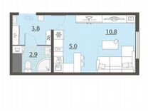 Квартира-студия, 22,7 м², 2/5 эт.