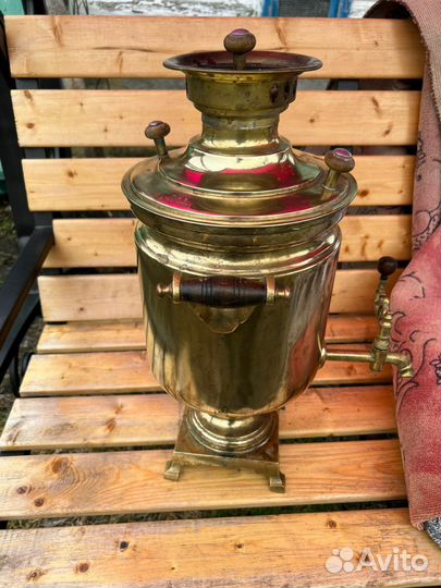Самовар на дровах медный