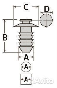 Крепёж автомобильный, пистон, клипса Lexus, Toyota