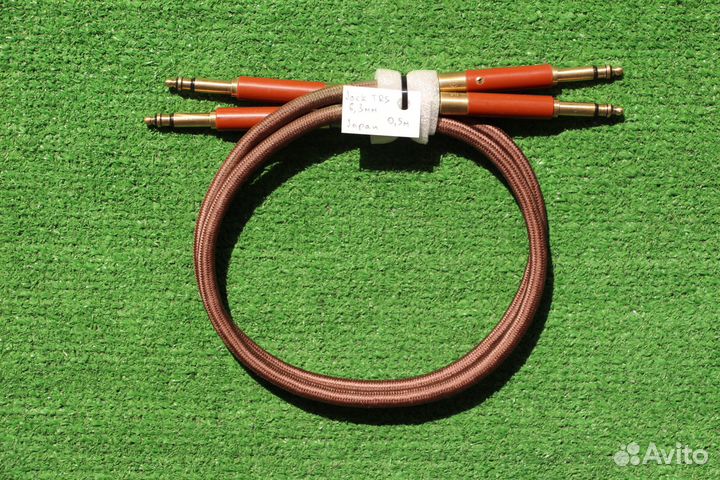 2Jack 6.3mm Stereo Patch тканевая оплетка, Japan