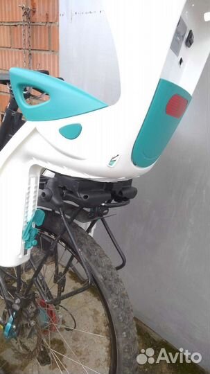 Итальянское детское велокресло + шлем