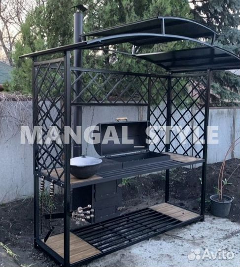 Мангал с крышей