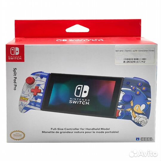 Контроллеры Hori Split PadPro Sonic NintendoSwitch