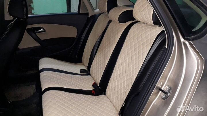 Чехлы Ромб экокожа на Volkswagen Polo Автопилот