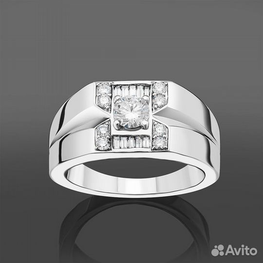 Золотое кольцо с бриллиантами 0.87Ct