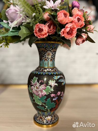 Ваза китай клуазоне