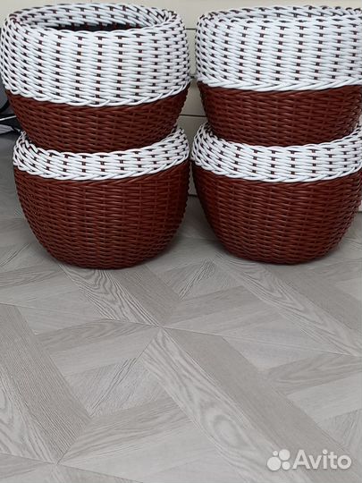 Кашпо из ротанга