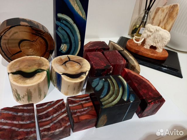 Стабилизированный бивень и зуб Мамонта