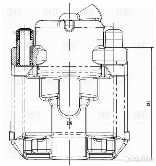 Суппорт торм. для а/м BMW 5 E39 (95) перед. лев. d60мм (CF 012016)