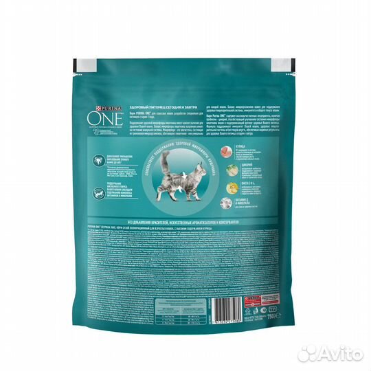 Корм purina ONE сухой корм для взрослых кошек, с в