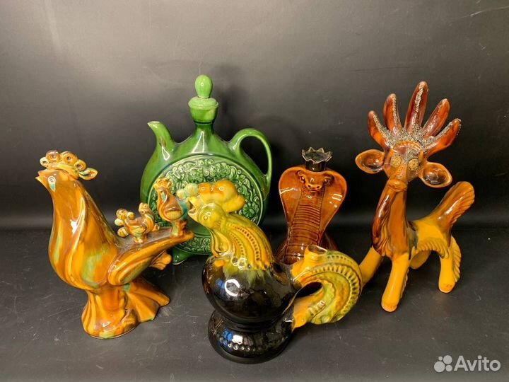 Редкие коллекционные керамические штофы