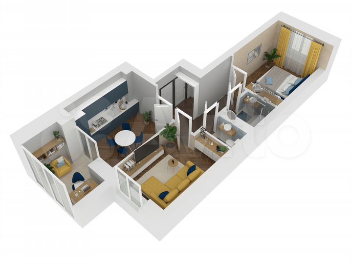 2-к. квартира, 51,7 м², 7/10 эт.