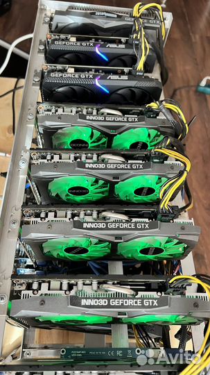 10 видеокарт 1660super Майнинг ферма