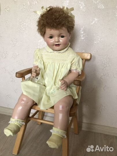 Большая старинная, антикварная кукла Effanbee