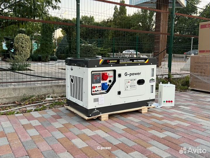 Генератор дизельный 14 кВт g-power трехфазныйDG170