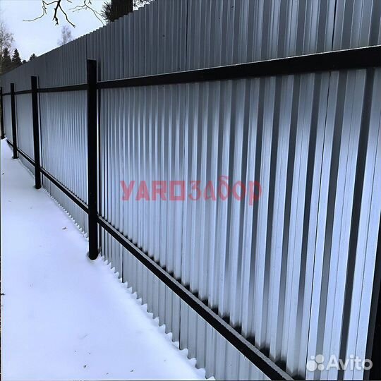 Забор из профнастила оцинкованный в Пречистом