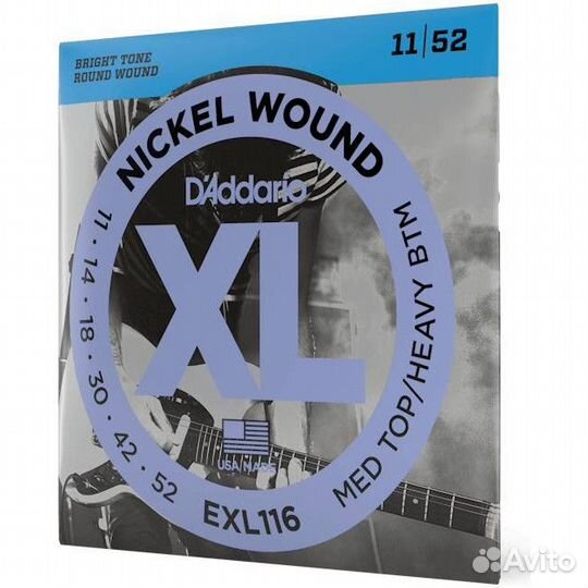 Струны для электрогитары 11-52 D'addario EXL116
