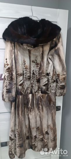 Шуба норковая с капюшоном 48 50