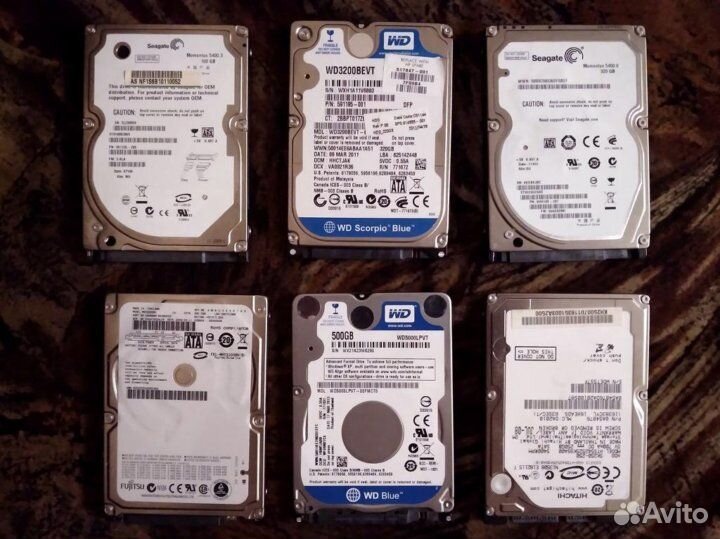HDD жесткий диск 2.5 SATA и IDE