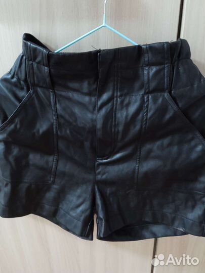 Шорты женские кожаные