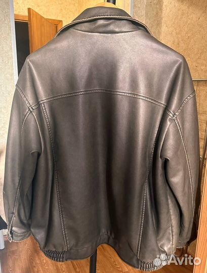 Коричневая кожаная куртка XC outwear collection ра