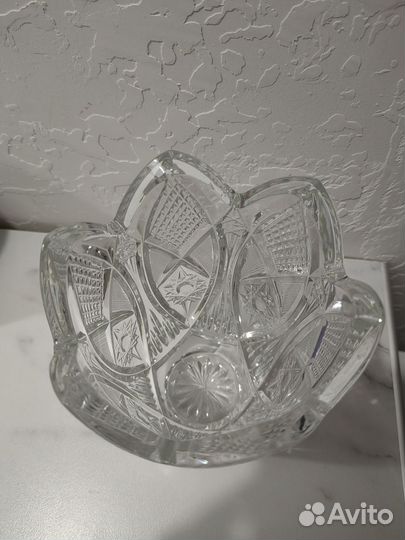 Хрустальная ваза тюльпан / Лилия