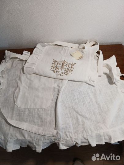 Фартук кухонный с вышивкой 100% хлопок Индия