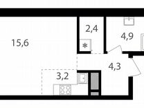 Квартира-студия, 30,4 м², 18/26 эт.