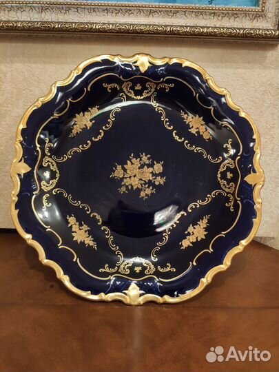 Блюдо фарфоровое Рейхенбах. ГДР. Антиквариат