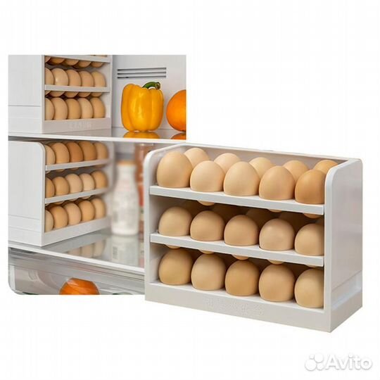 Полка для холодильника 3 ярусная для хранения яиц