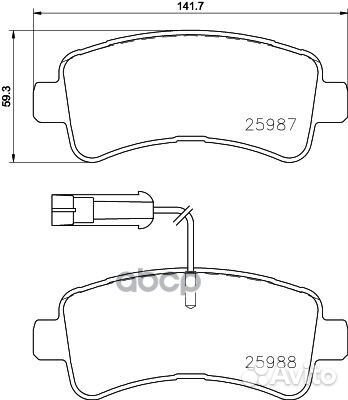 Колодки тормозные RR citroen jumper BOX/BUS 16