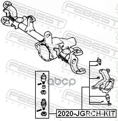 Опора шаровая jeep grand cherokee/wrangler 98-0