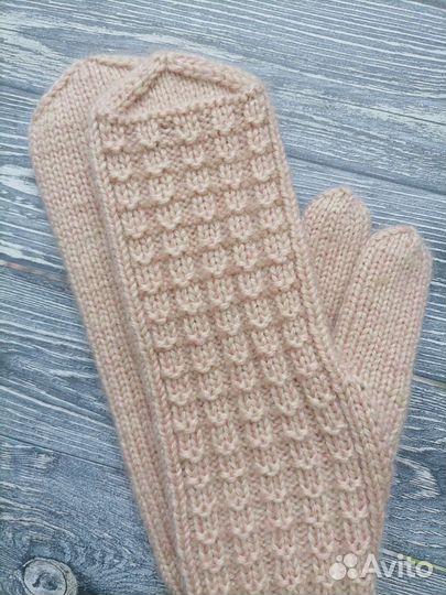 Варежки женские вязаные ручной работы