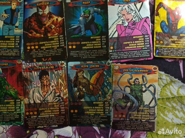 Карточки человек паук