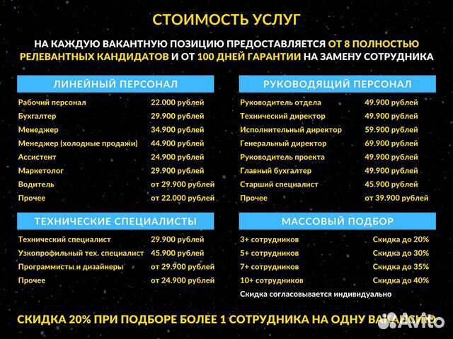 Подбор персонала от 3 дней с гарантией. Рекрутинг