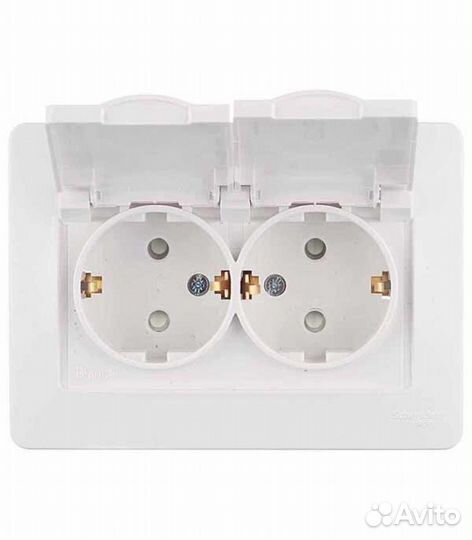 Розетка с рамкой blnrs441121 двойная скрытая устан