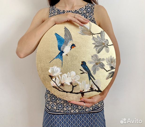 Картина «Ласточки», масло