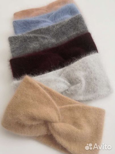 Повязка на голову вязаная