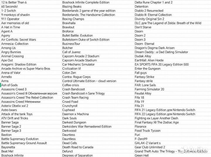 Nintendo Switch с играми