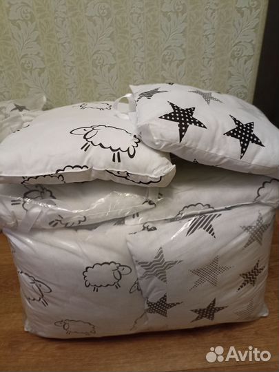 Кокон гнездышко, бортики в кроватку, постельное